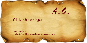 Alt Orsolya névjegykártya